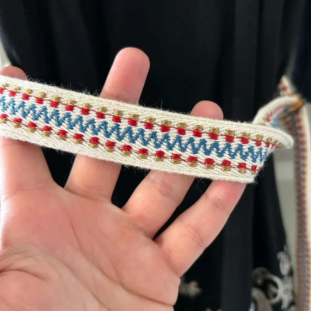 Johnny Was Black Tunic with Intricate White Embroidery - Picture 5 of 5